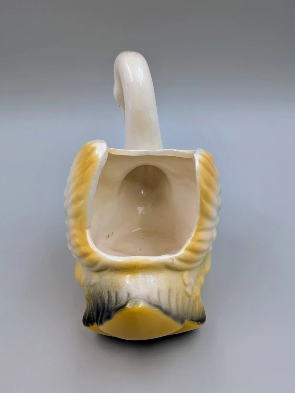 Vintage American Bisque Swan Planter USA 7001 -Midcentury Cottagecore Retro Home